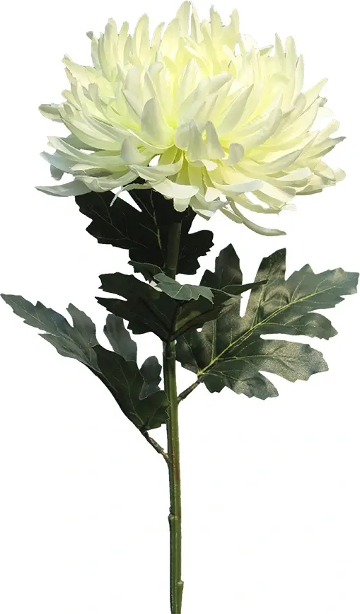 Kunstbloem Chrysanthemum Iba Wit - 63 cm