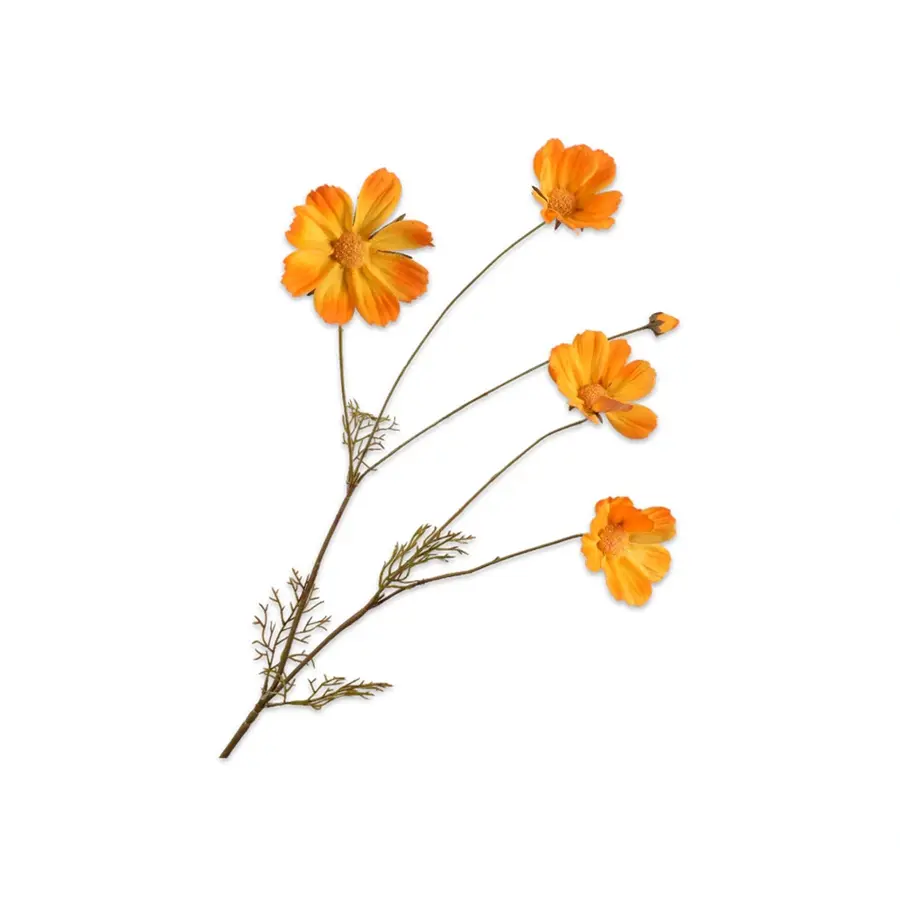 Kunstbloem Cosmos Licht Oranje - 92 cm