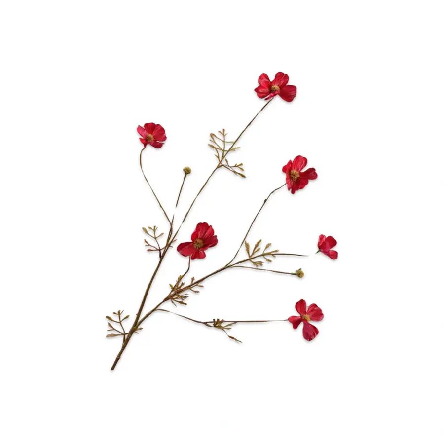 Kunstbloem Cosmos Rood - 77 cm