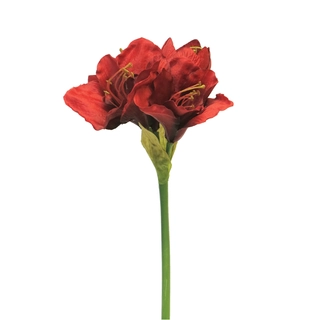 Kunstbloem Hippeastrum Aline Rood - 63 cm