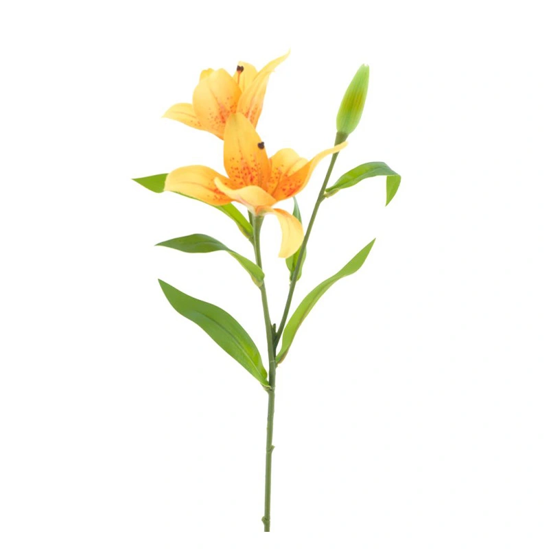 Kunstbloem Lilium Jakarta Geel - 53 cm