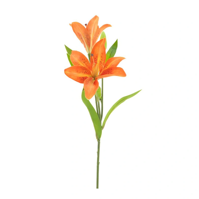 Kunstbloem Lilium Jakarta Oranje - 53 cm