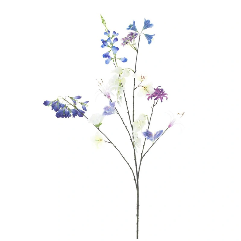 Kunstbloem Mixed Flower Blauw - 119 cm
