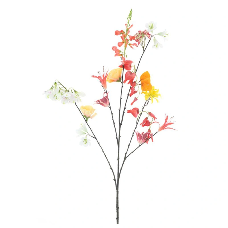 Kunstbloem Mixed Flower Rood - 119 cm