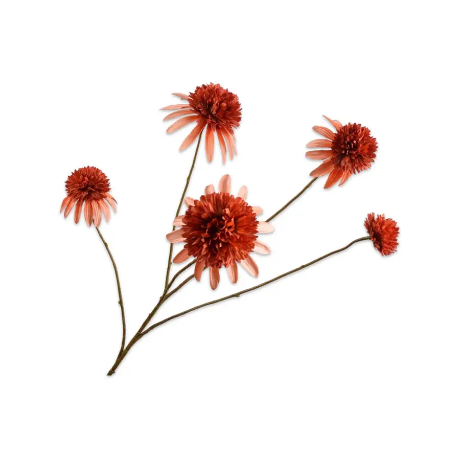 Kunstbloem Rudbeckia Oranje/Rood - 90 cm