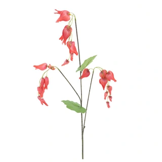 Kunstbloem Zinnia Dicentra Spray Rood - 96 cm