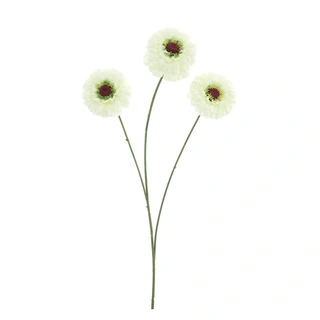 Kunstbloem Zinnia Elegans Spray Crème - 60 cm