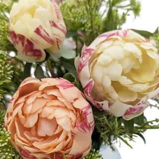 Kunstbloemen Boeket Pioenroos - Zachtroze - afbeelding 3