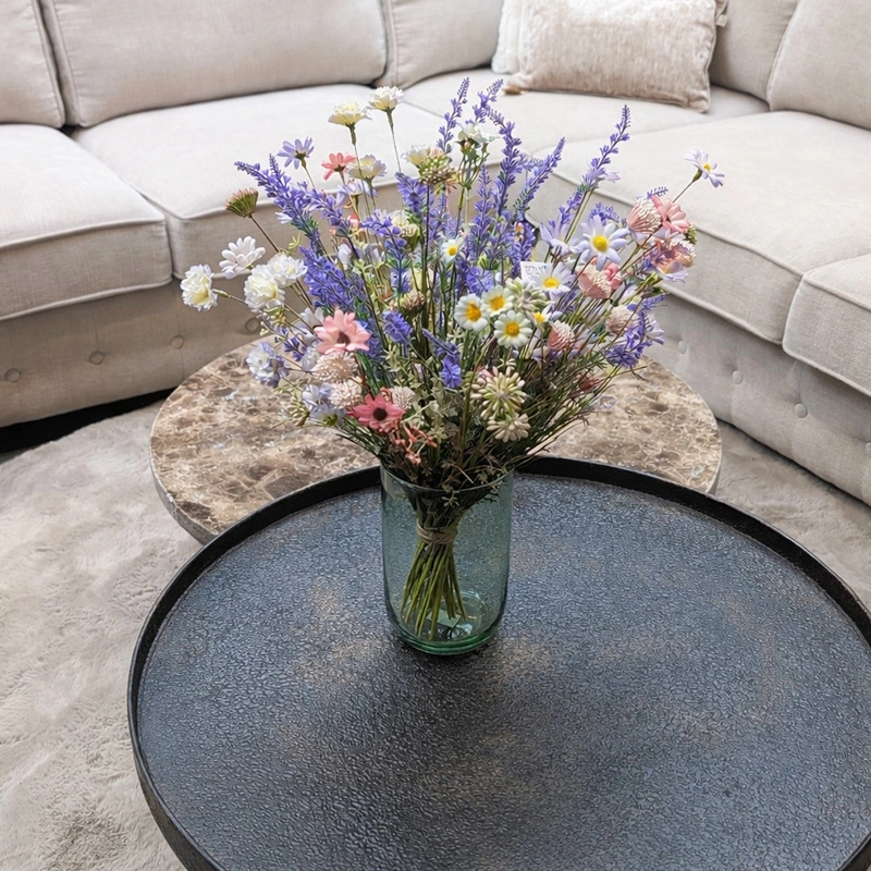 Kunstbloemen Boeket Voorjaar - Lila - afbeelding 2