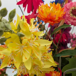 Kunstbloemen Veldboeket Groot + Vaas - Multicolor - afbeelding 4