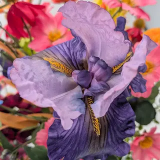 Kunstbloemen Veldboeket Groot + Vaas - Multicolor - afbeelding 5