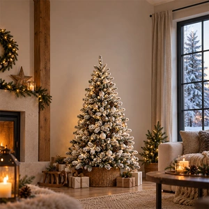 Kunstkerstboom met sneeuw