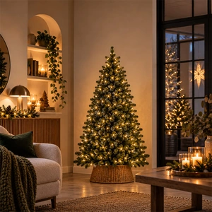 Kunstkerstboom met verlichting