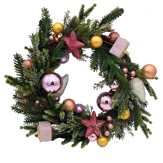Kunstkerstkrans met Ballen/Cadeautjes - Ø56 cm | De Boet