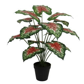 Kunstplant Caladium rood- 50cm