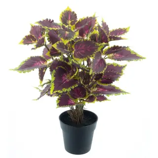 Kunstplant Coleus Blumei In Pot Rood - 40 cm