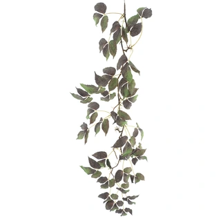 Kunsttak Mountain leaf garland green/brown122 cm