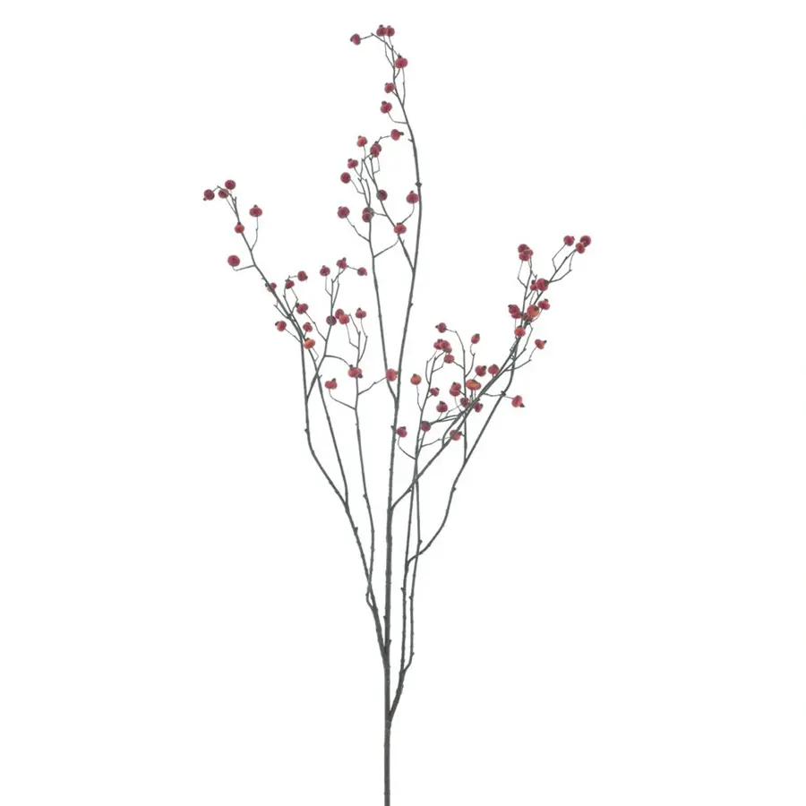 Kunsttak Rose Hip Branche Rood - 134 cm