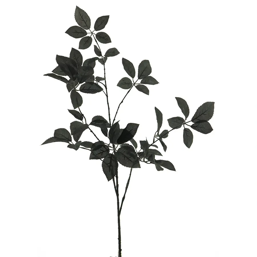 Kunsttak Rose leaf spray oslo black120 cm