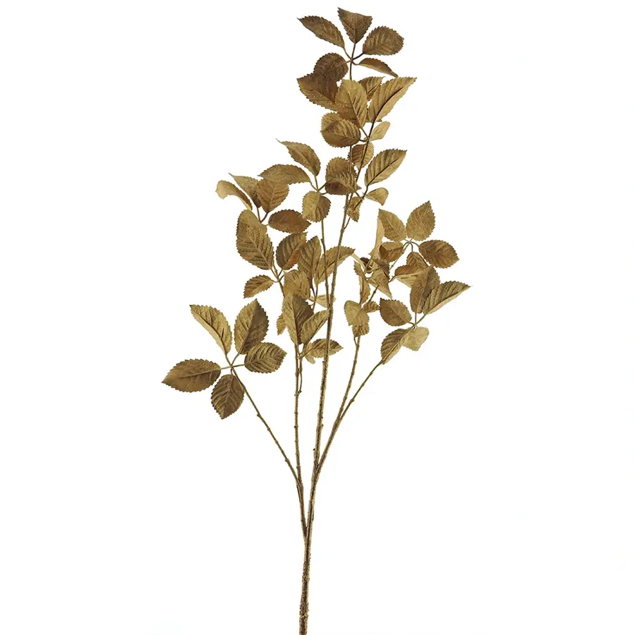 Kunsttak Rose leaf spray oslo gold 120 cm