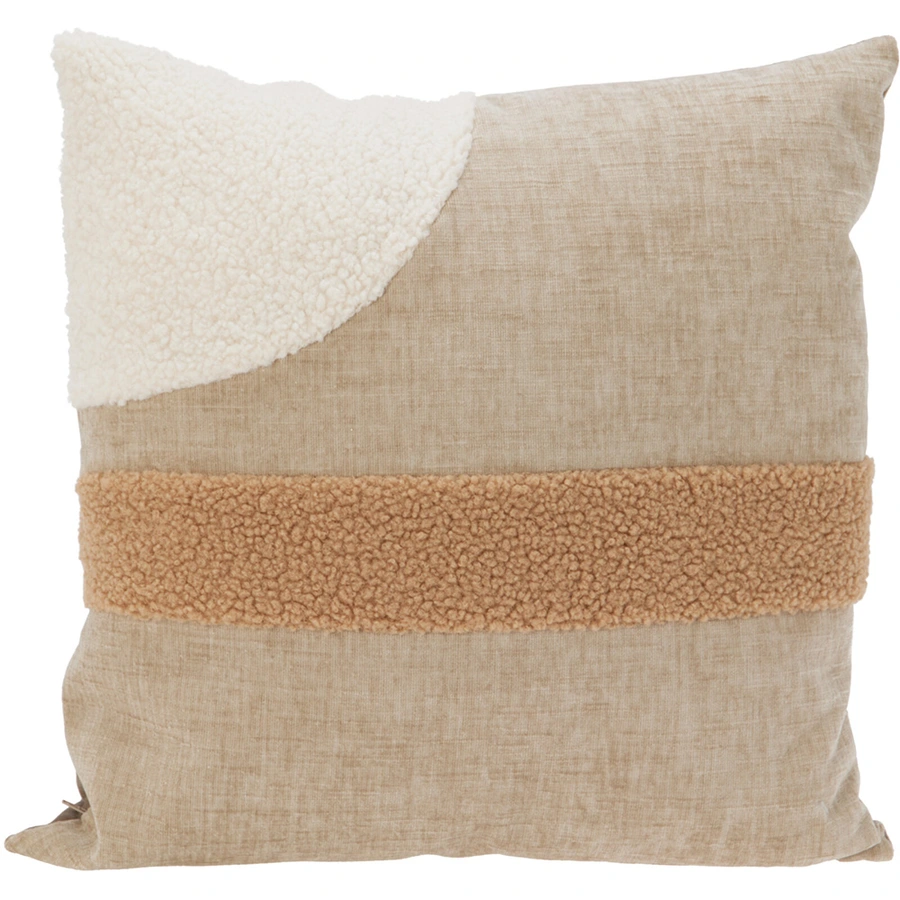 Kussen Chenille Taupe - 45x45 cm