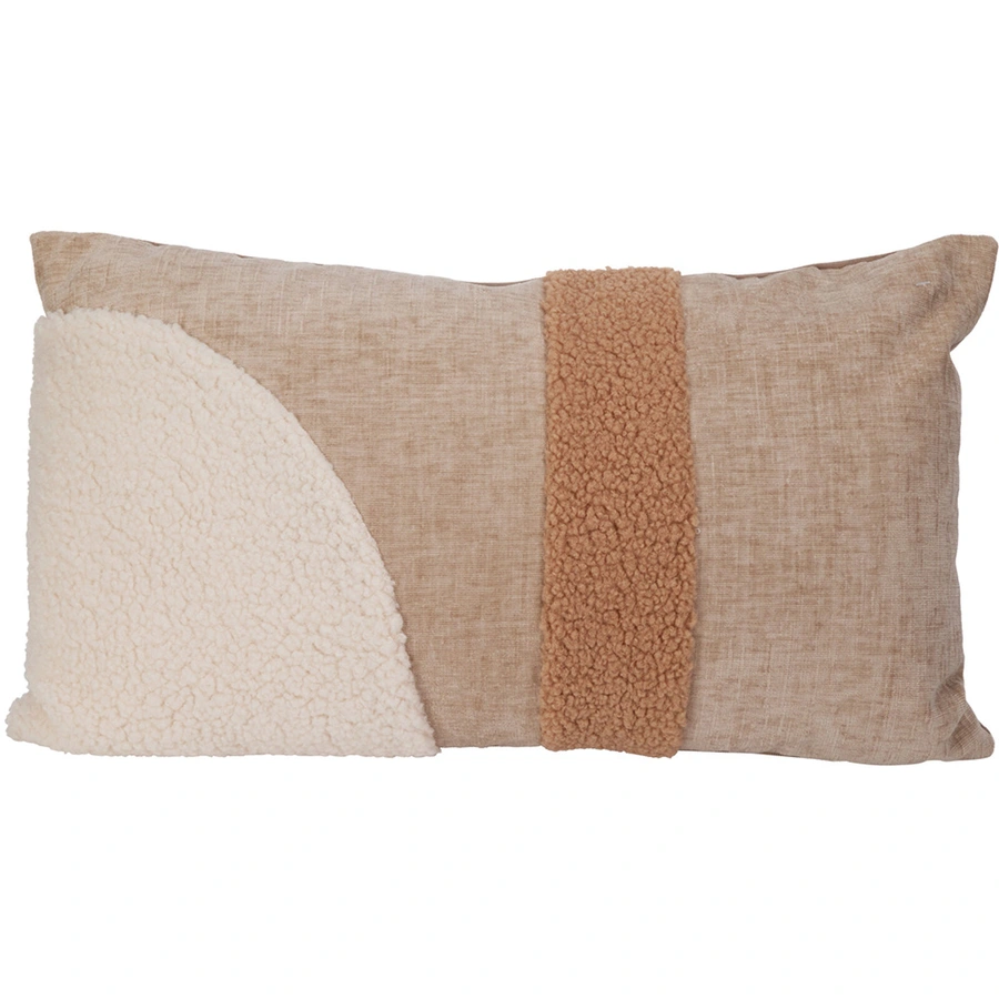 Kussen Chenille Taupe - 50x30 cm