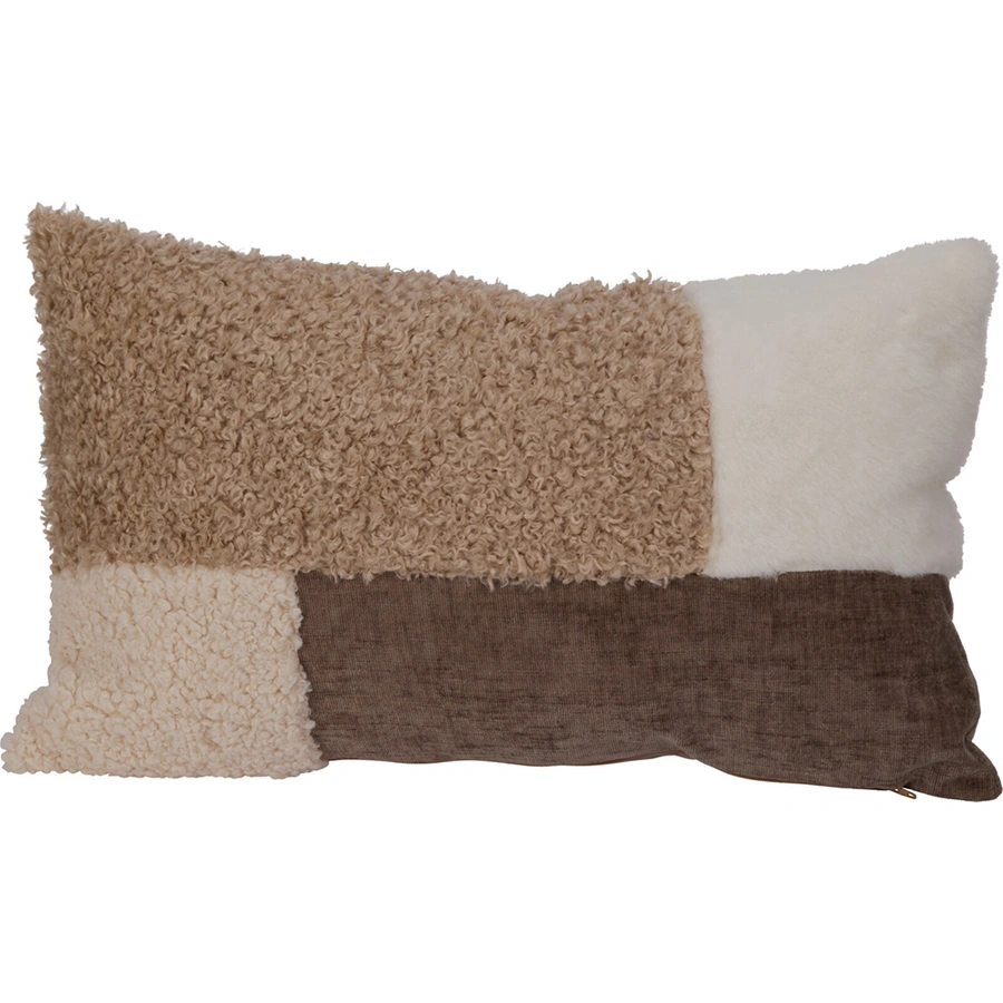 Kussen Chenille Bruin - 50x30 cm