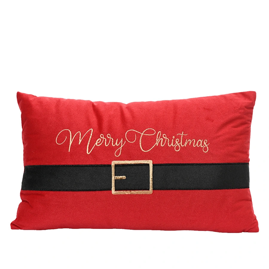 Kerstkussen Santa's Belt Rood - 50x30 cm
