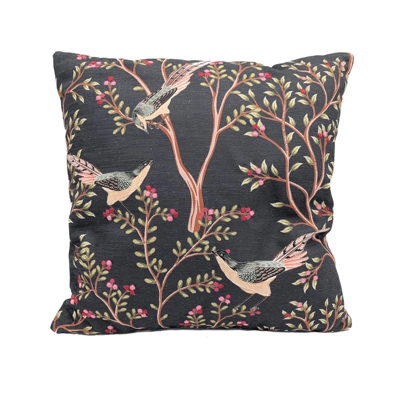 Sierkussen Vogel Grijs - 45x45 cm