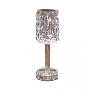 Oplaadbare Lamp Ø9x26 cm - Kristal