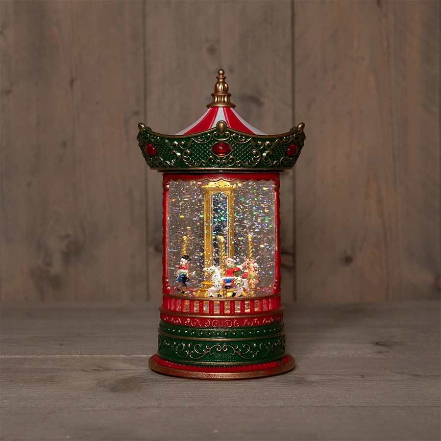 LED Draaimolen met Glitterwater - Ø16x25,5 cm