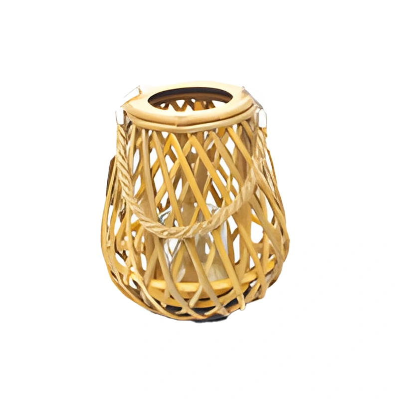 Lantaarn Gekruisd Riet met Hengsel - 25 cm