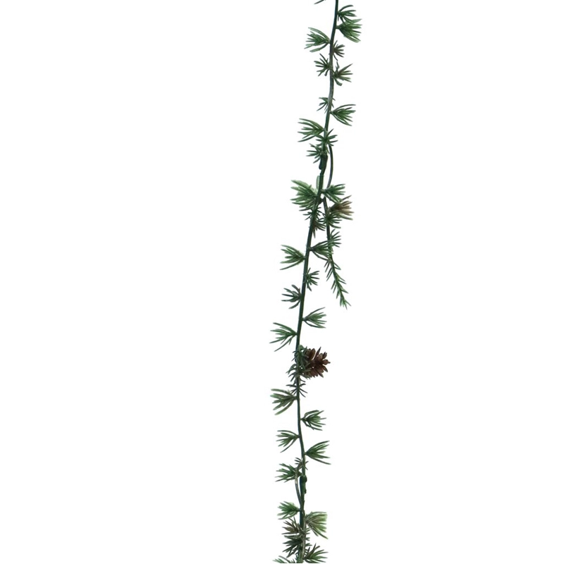 Kunsttak Lariks Indy Garland w/cones Groen - 180 cm