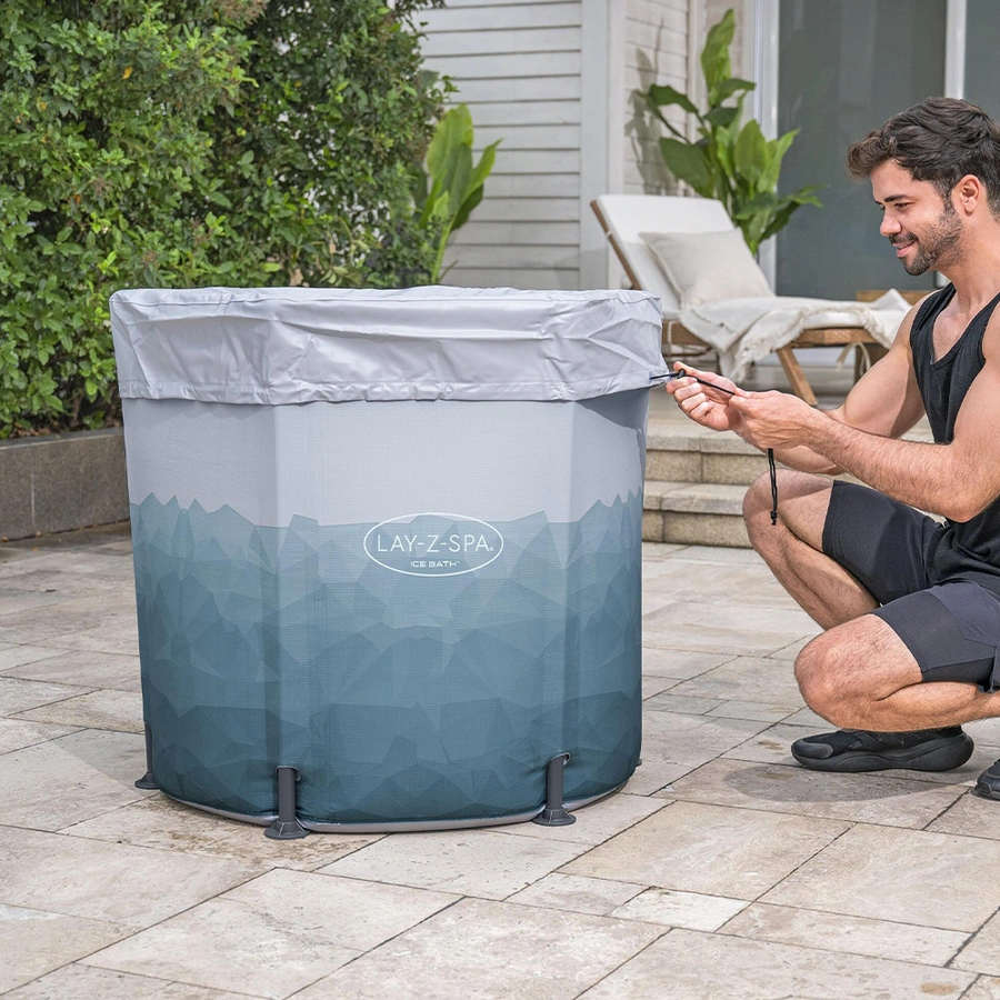 Lay-Z-spa Ijsbad Frame Glacial Dip Pod Rond - Ø90 cm - afbeelding 11