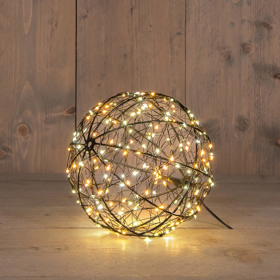 LED Bal Metaal Duo Flash - Ø18 cm - afbeelding 1