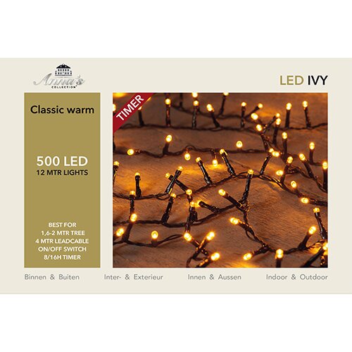 LED Kerstboomverlichting Ivy 12 m - Klassiek Warm