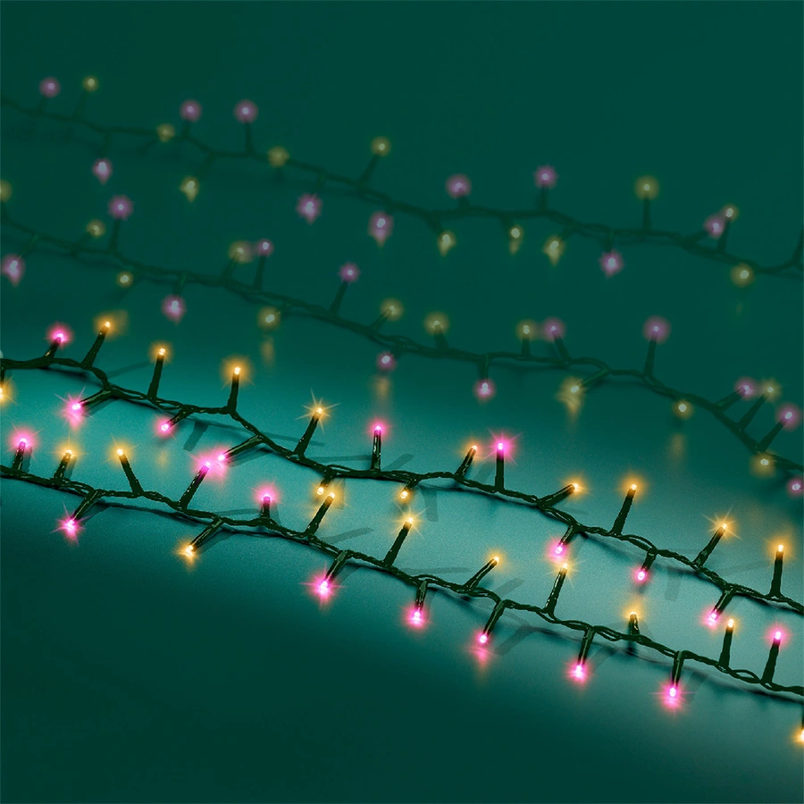 LED Compact Kerstboomverlichting Oranje/Roze - 16 m - afbeelding 5