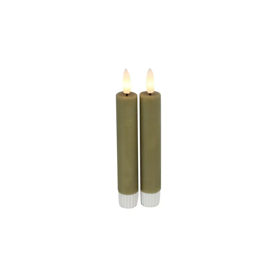 Countryfield LED Dinerkaars 2 st. Ø2x15 cm - Beige