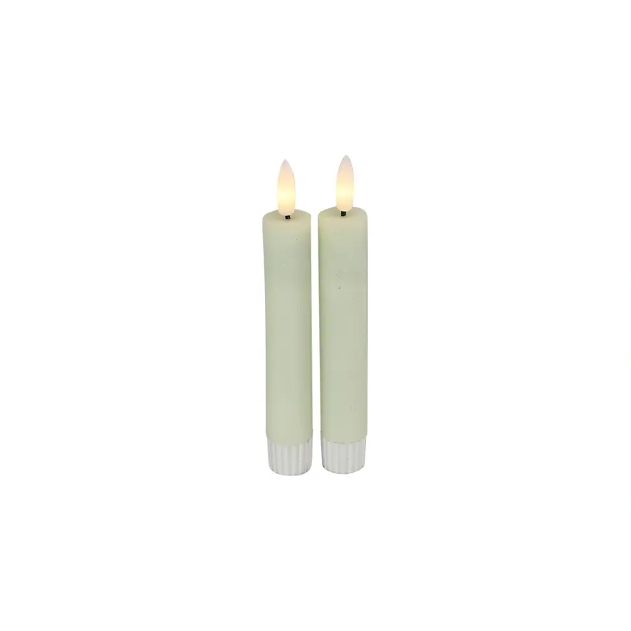 Countryfield LED Dinerkaars 2 st. Ø2x15 cm - Crème