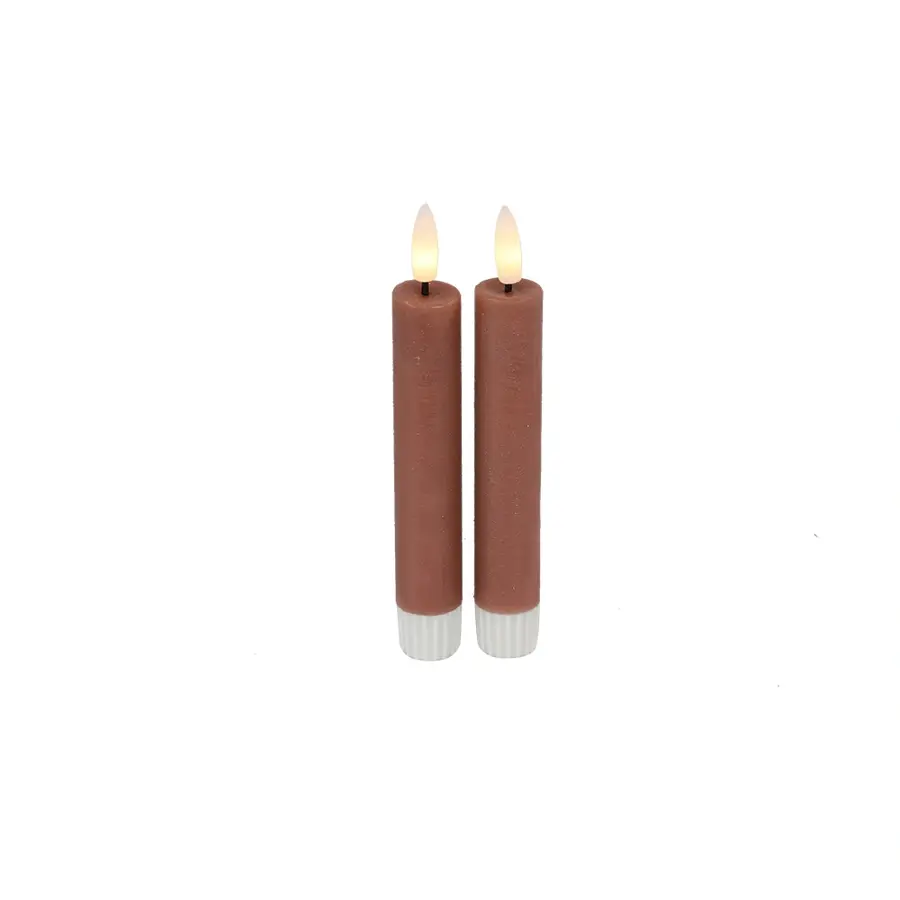 Countryfield LED Dinerkaars 2 st. Ø2x15 cm - Roze