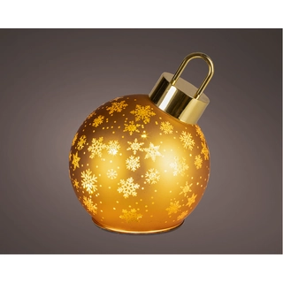 LED Draaiende Kerstbal Goud - 18 cm