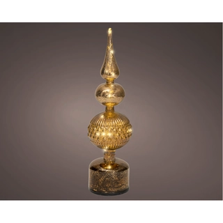 LED Draaiende Tafelpiek  Bruin - 35,5 cm