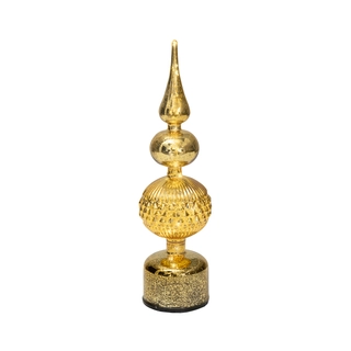 LED Draaiende Tafelpiek Maan Goud - 35,5 cm - afbeelding 2