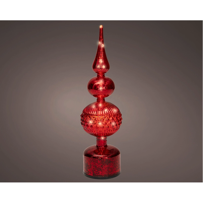 LED Draaiende Tafelpiek Rood - 35,5 cm - afbeelding 1