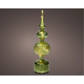 LED Draaiende Tafelpiek Ster Groen - 35,5 cm
