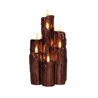 LED Druipkaars Bundel Brons - Ø15x25,5 cm - afbeelding 2
