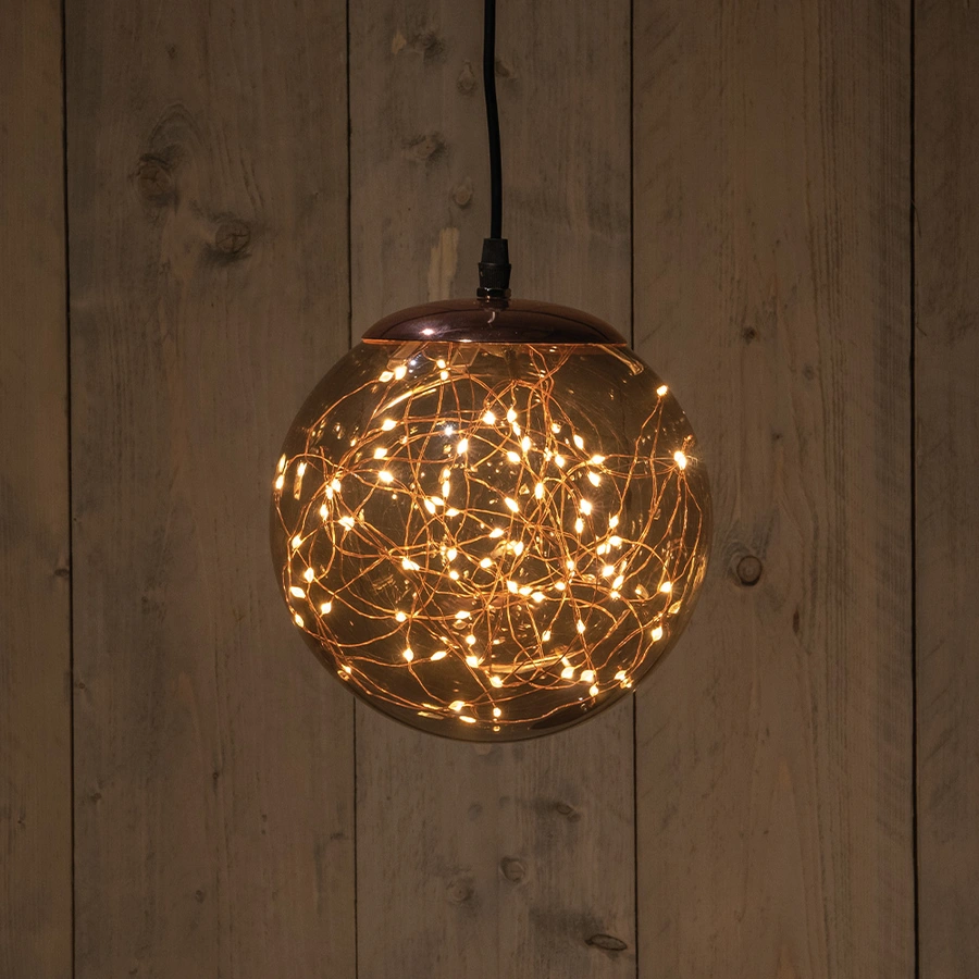 LED Glas Bal Smokey Flash - Ø18 cm - afbeelding 1