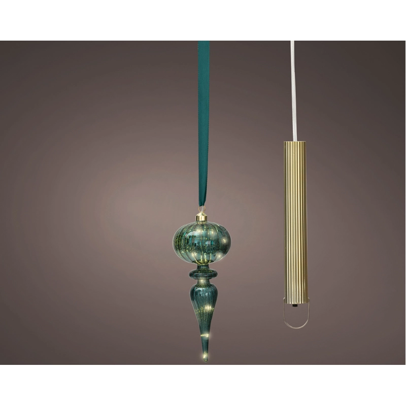LED Glashanger Groen Warm Wit - 27 cm - afbeelding 1