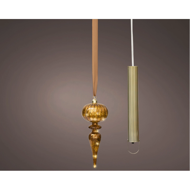 LED Glashanger Koper Warm Wit - 27 cm - afbeelding 1