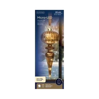 LED Glashanger Koper Warm Wit - 27 cm - afbeelding 3